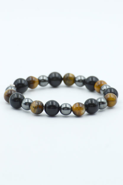 Triple protection (Obsidian, Tiger eye, Hematite)