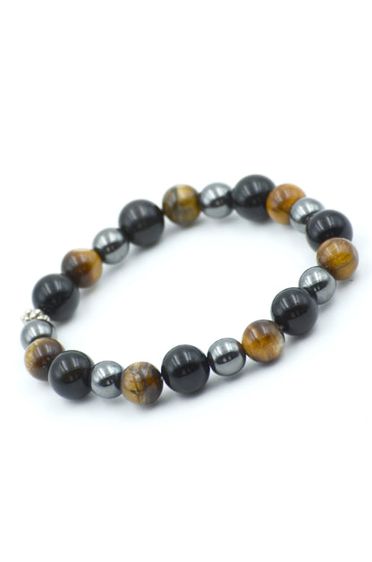 Triple protection (Obsidian, Tiger eye, Hematite)